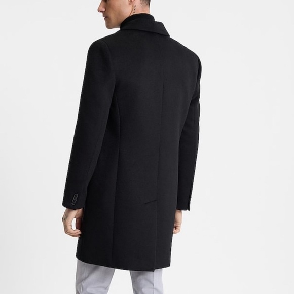 Express Brand New Men's Black Wool-Blend
Overcoat. Size Medium - Picture 3 of 16